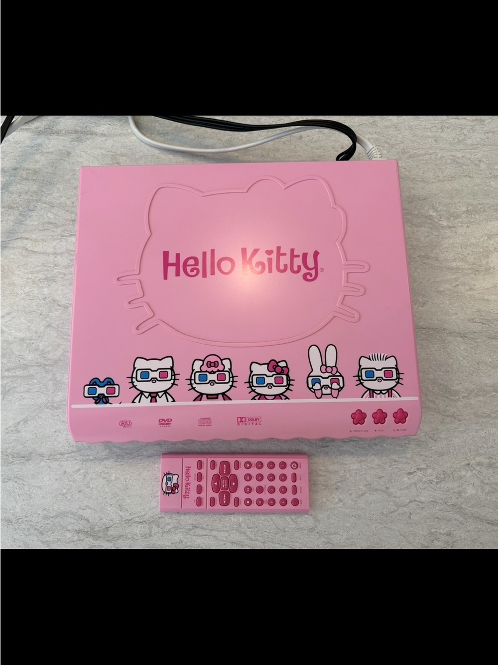 RARE 2006 Sanrio Hello Kitty DVD Player With Remote and Original Cords – Tested!